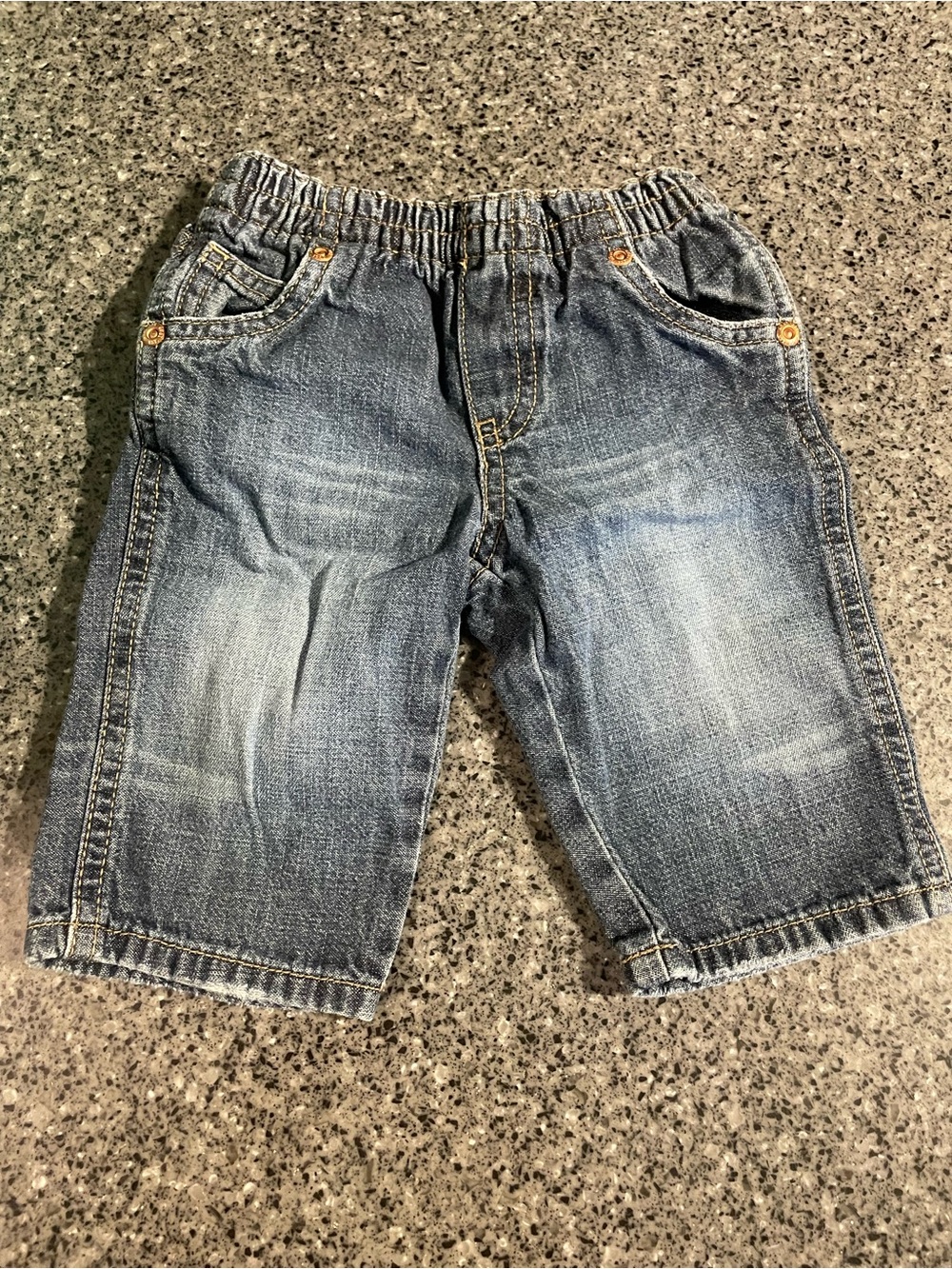 Kids Blue Denim Pull-On Jeans Shorts